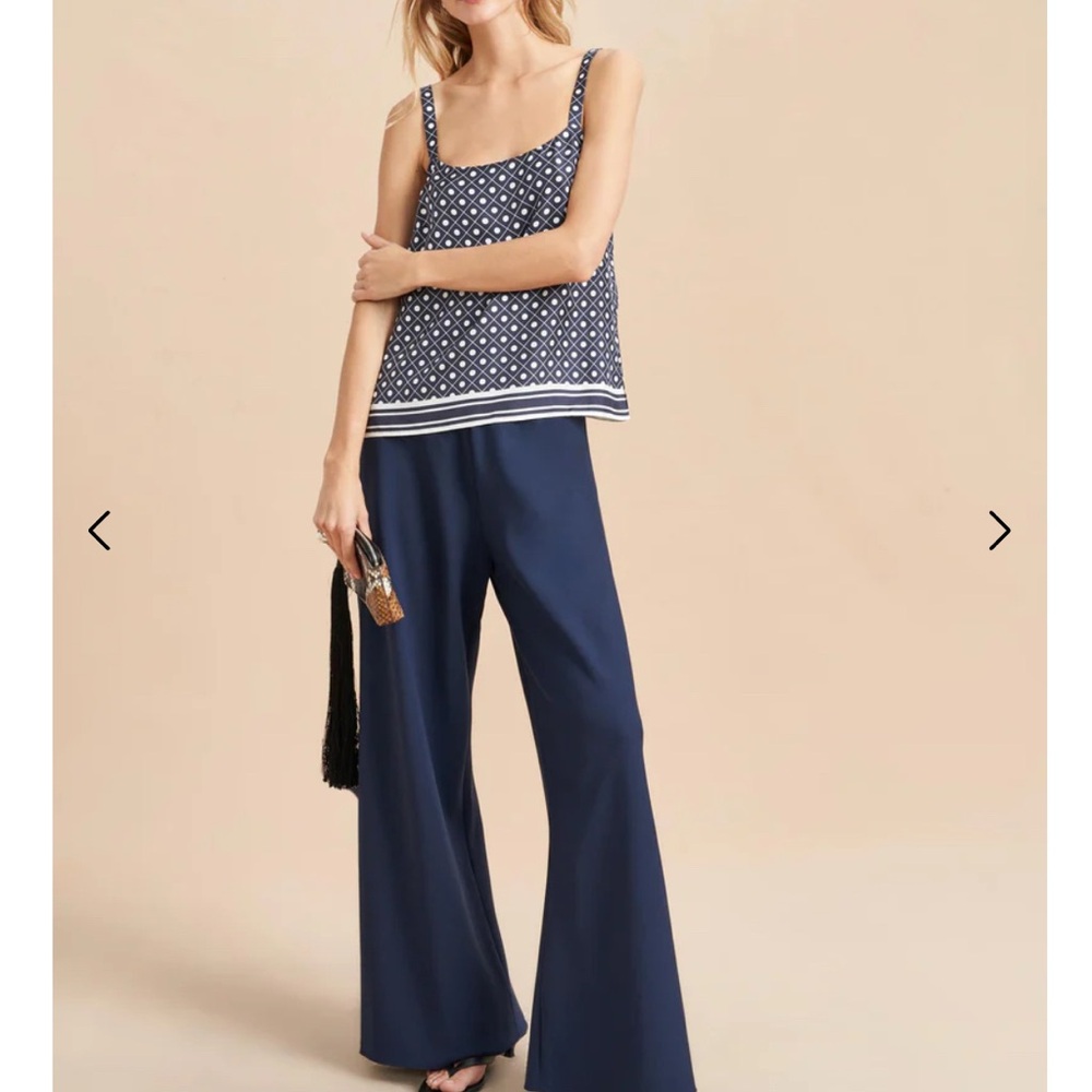 La Ligne Dark Blue Wide-Leg Pants